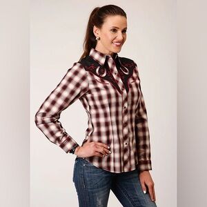 Roper vintage style horse shoe western shirt